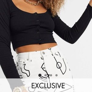 ASOS black crop top